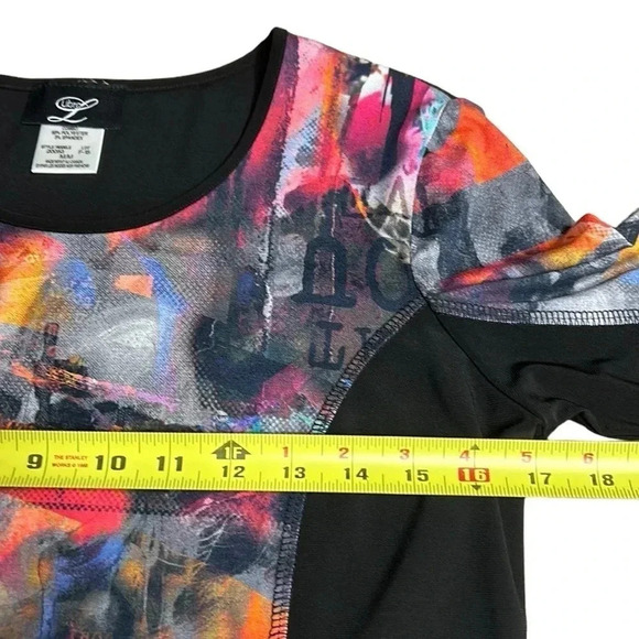 Colorblock,Artsy sweater,colorful top, 🇨🇦Y2K,vtg, Black, , flattering, - Picture 8 of 10